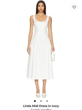 Camila Coelho Linda Midi Dress in Ivory